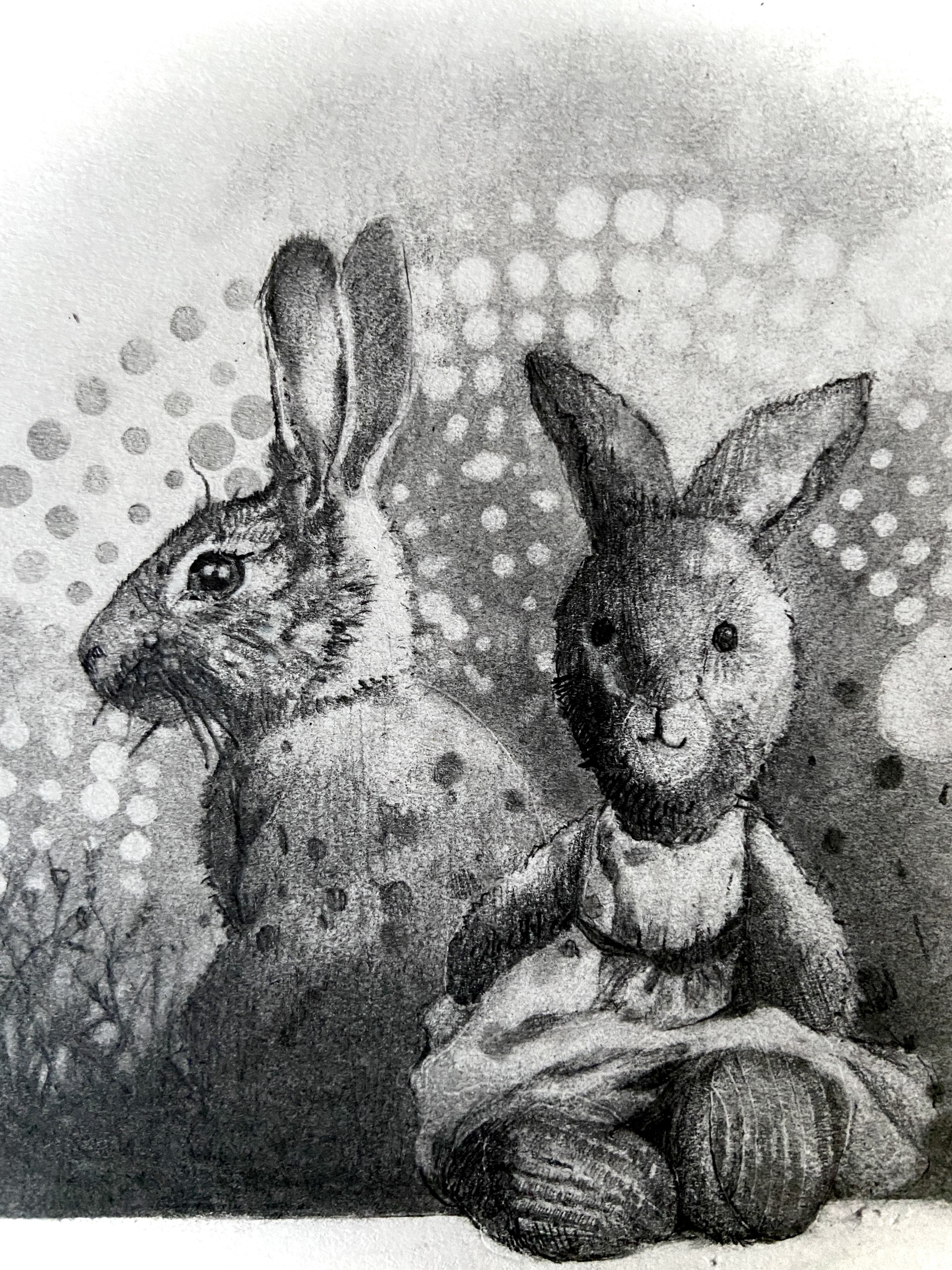 Pencil illustration by Anna Trueman from BunBun-Blossom Adventures